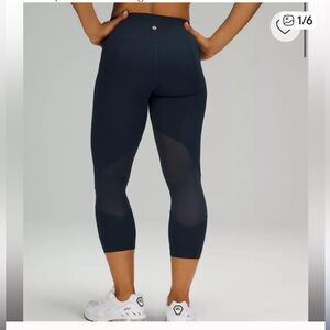 Lululemon True Navy Pace Rival Crop Leggings 22”